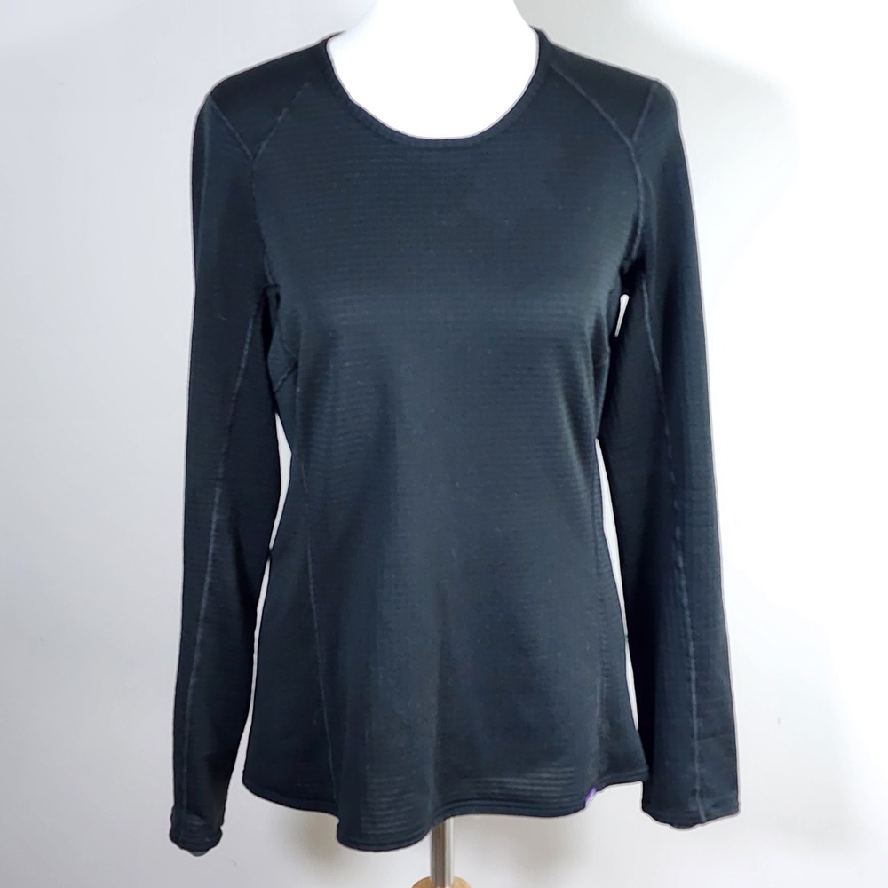 Patagonia Capilene Thermal Weight Baselayer Womens M Black Crewneck Polartec